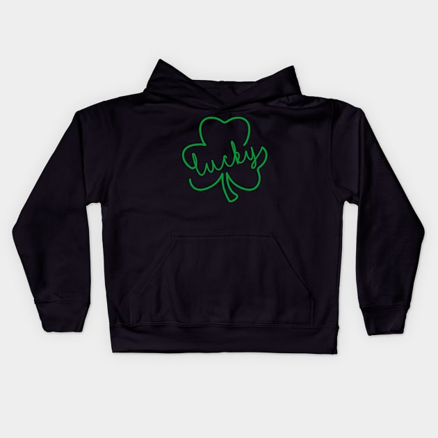 Lucky Shamrock, St. Patrick's Day Kids Hoodie by dreadtwank